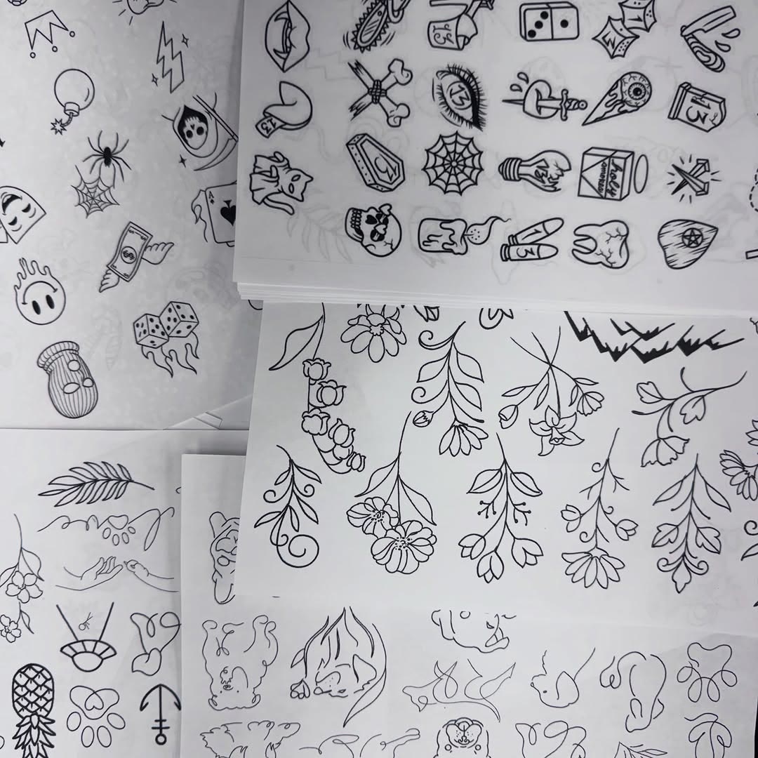 Flash sheet of small designs from the October 30–31 event.